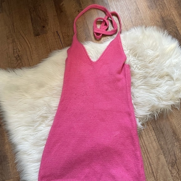 PRINCESS POLLY Blair Pink Halter Mini Dress - Picture 3 of 3